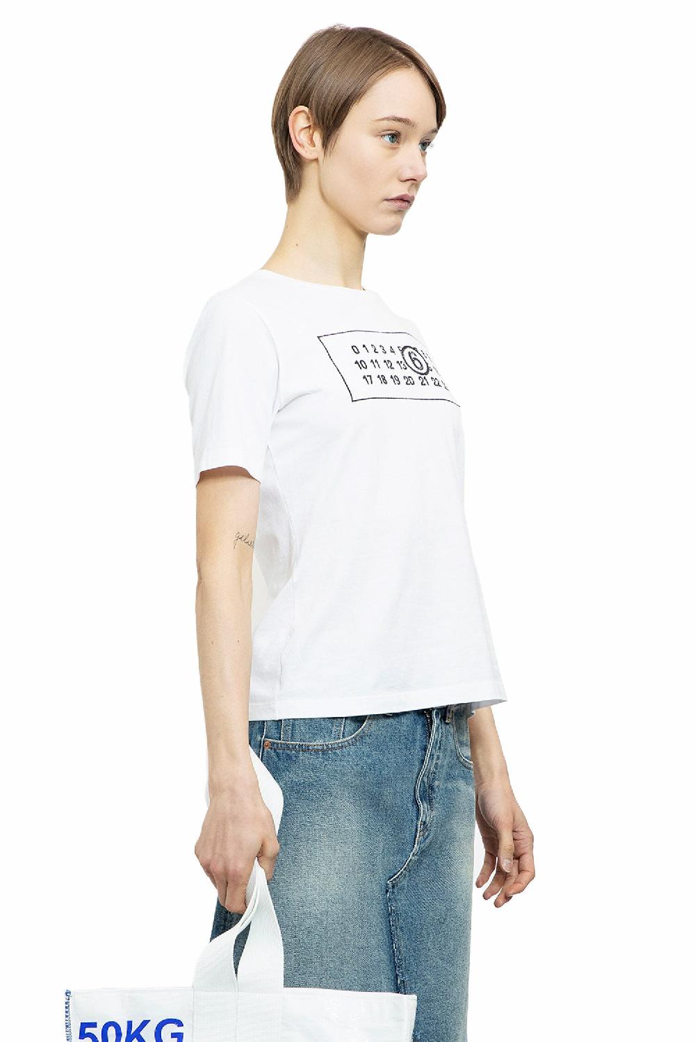 Antonioli MM6 MAISON MARGIELA WOMAN WHITE T-SHIRTS & TANK TOPS