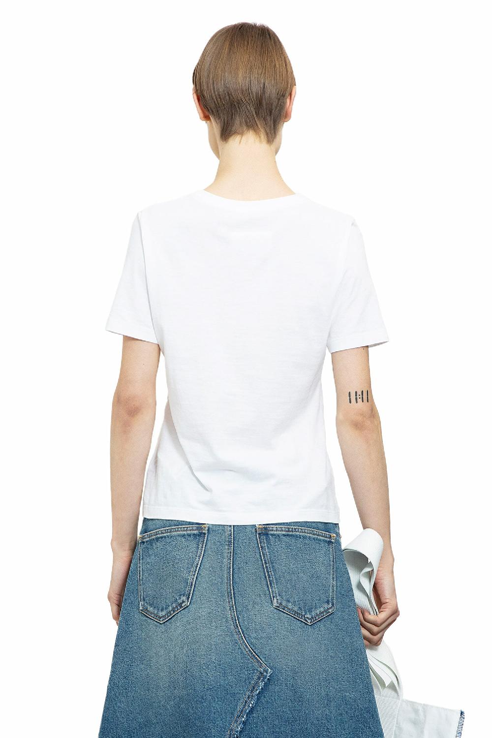 Antonioli MM6 MAISON MARGIELA WOMAN WHITE T-SHIRTS & TANK TOPS