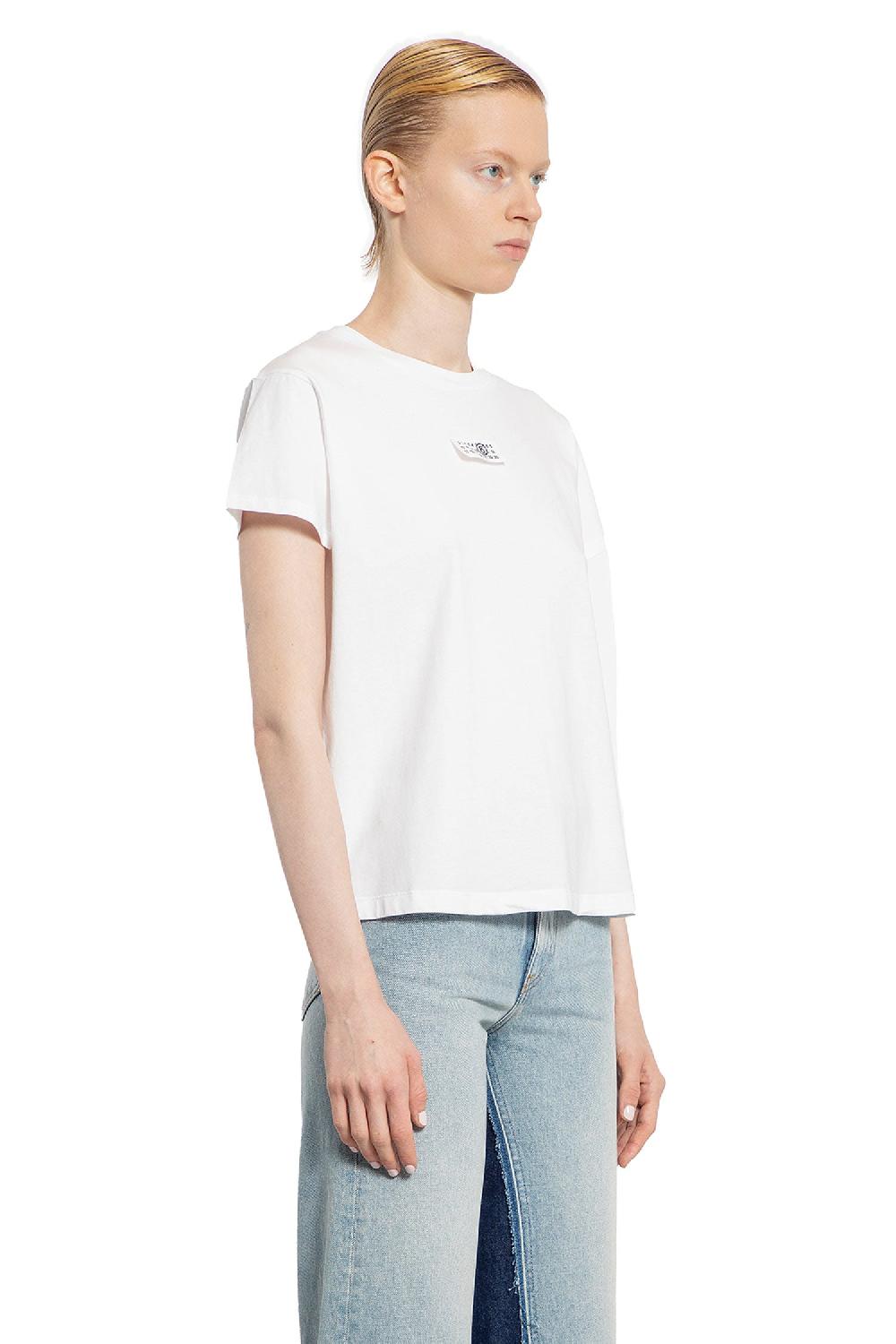 Antonioli MM6 MAISON MARGIELA WOMAN WHITE T-SHIRTS & TANK TOPS