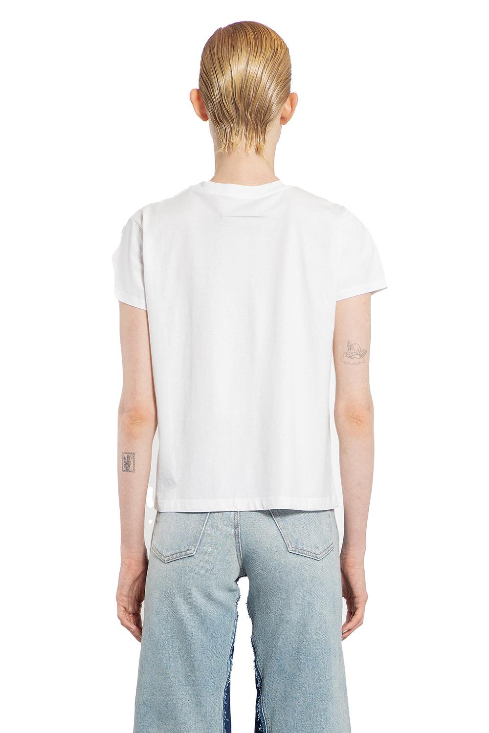 Antonioli MM6 MAISON MARGIELA WOMAN WHITE T-SHIRTS & TANK TOPS