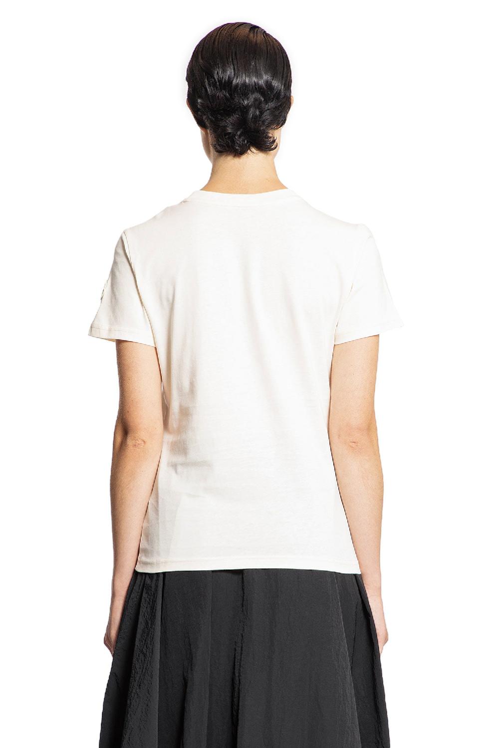 Antonioli MONCLER WOMAN OFF-WHITE T-SHIRTS & TANK TOPS