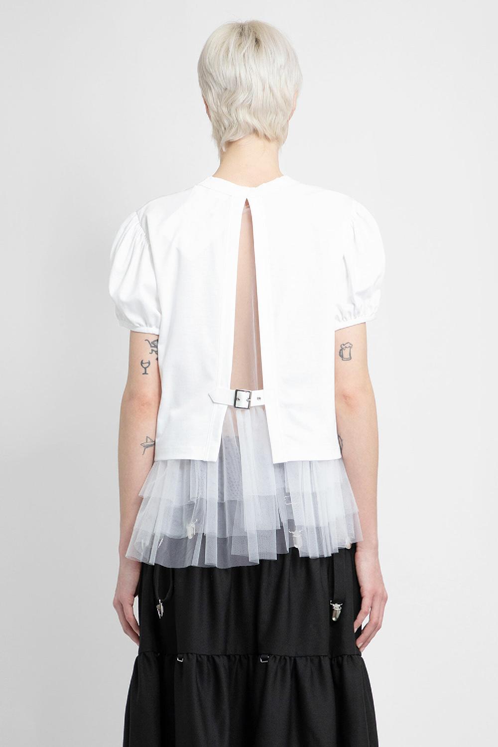 Antonioli NOIR KEI NINOMIYA WOMAN WHITE T-SHIRTS & TANK TOPS