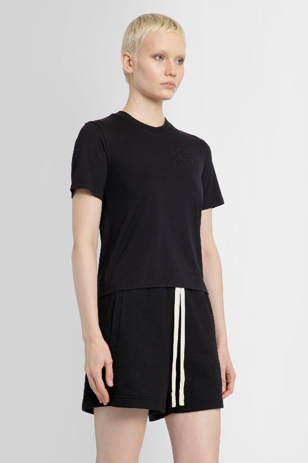 Antonioli PALM ANGELS WOMAN BLACK T-SHIRTS & TANK TOPS