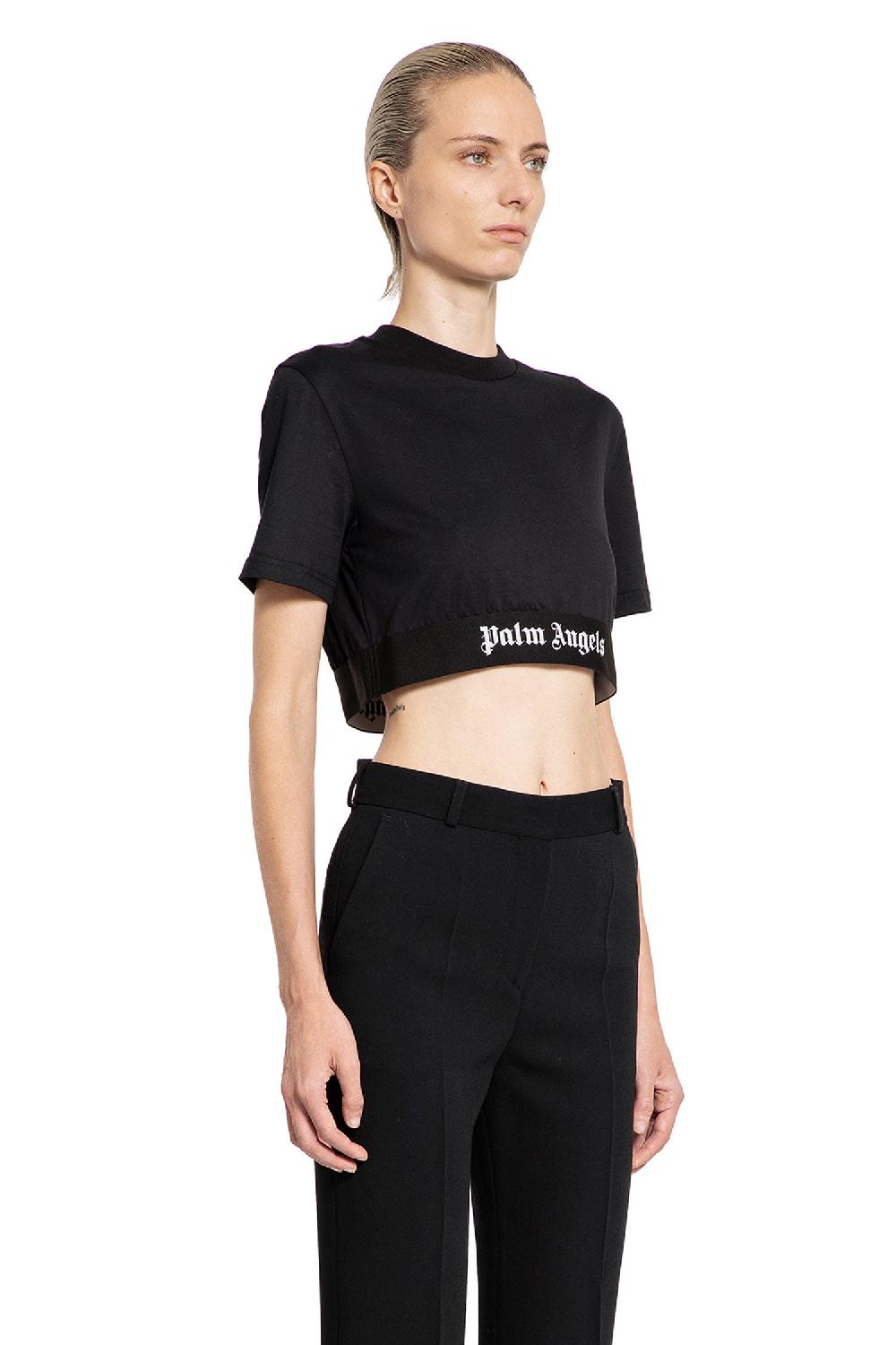 Antonioli PALM ANGELS WOMAN BLACK T-SHIRTS & TANK TOPS