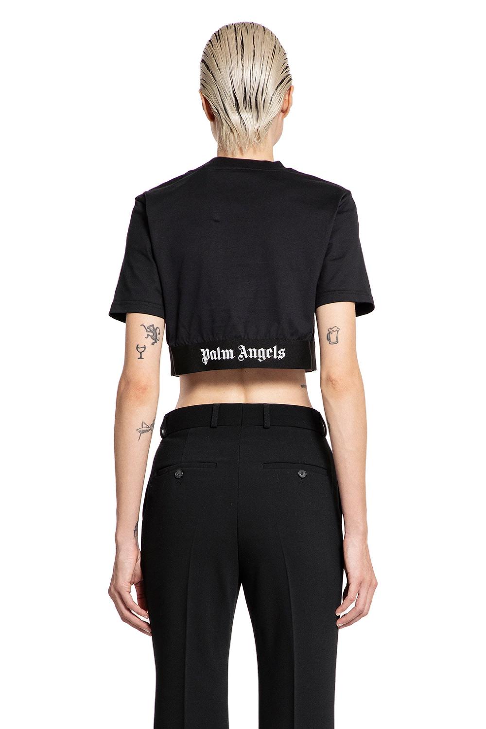 Antonioli PALM ANGELS WOMAN BLACK T-SHIRTS & TANK TOPS