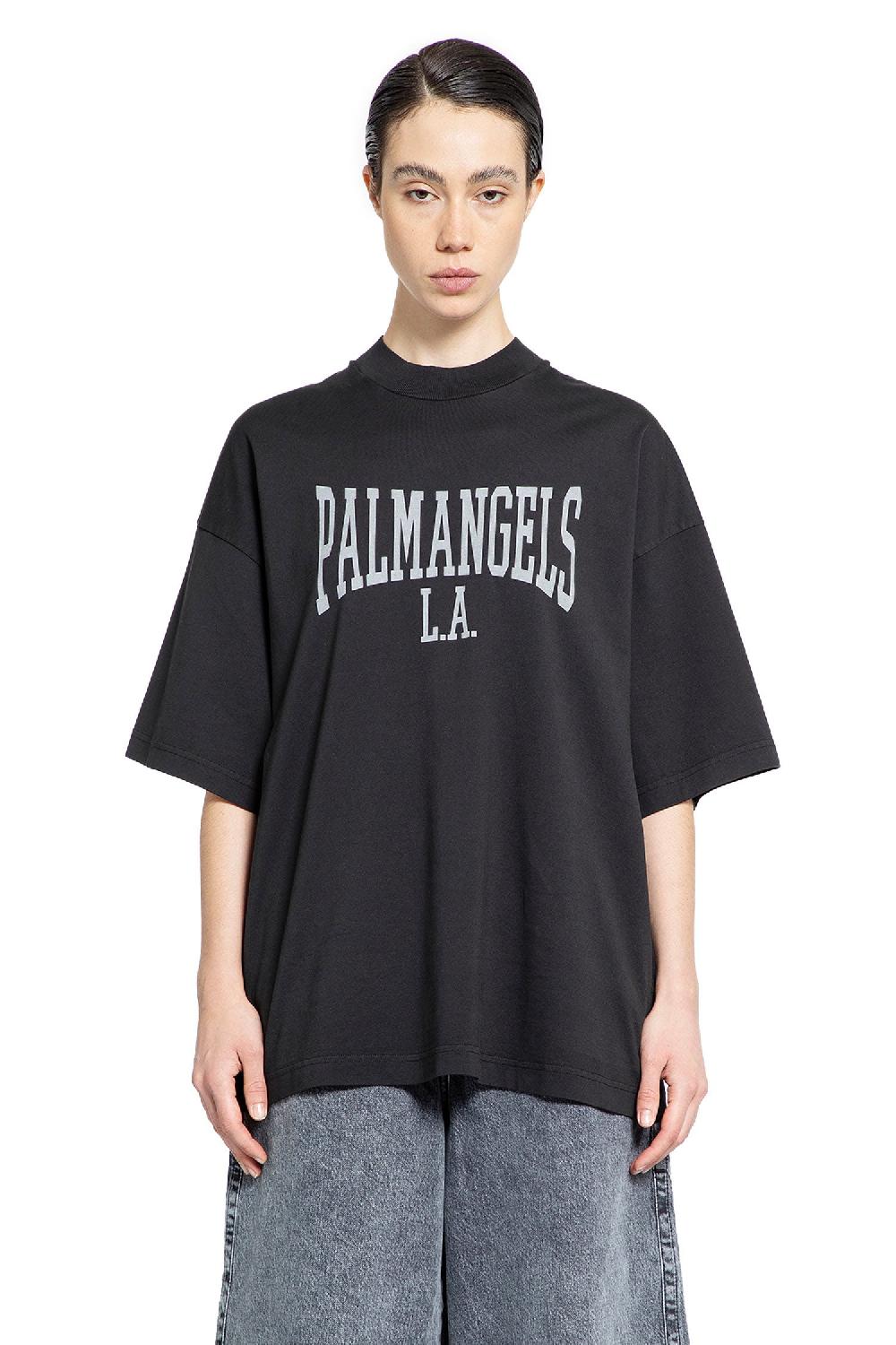 Antonioli PALM ANGELS WOMAN BLACK T-SHIRTS & TANK TOPS