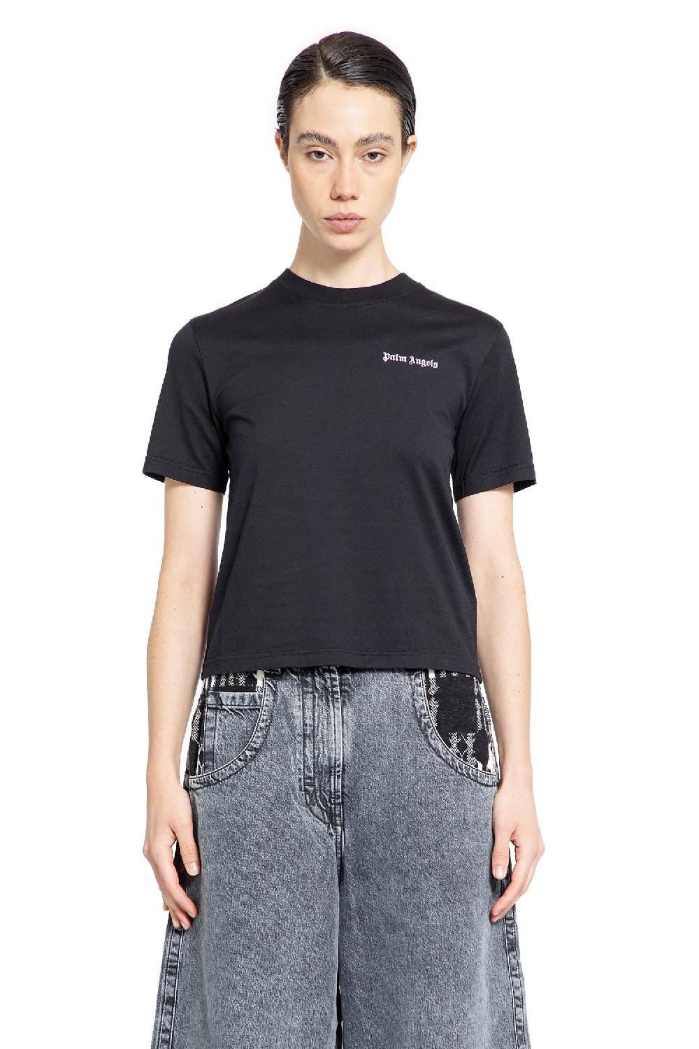 Antonioli PALM ANGELS WOMAN BLACK T-SHIRTS & TANK TOPS
