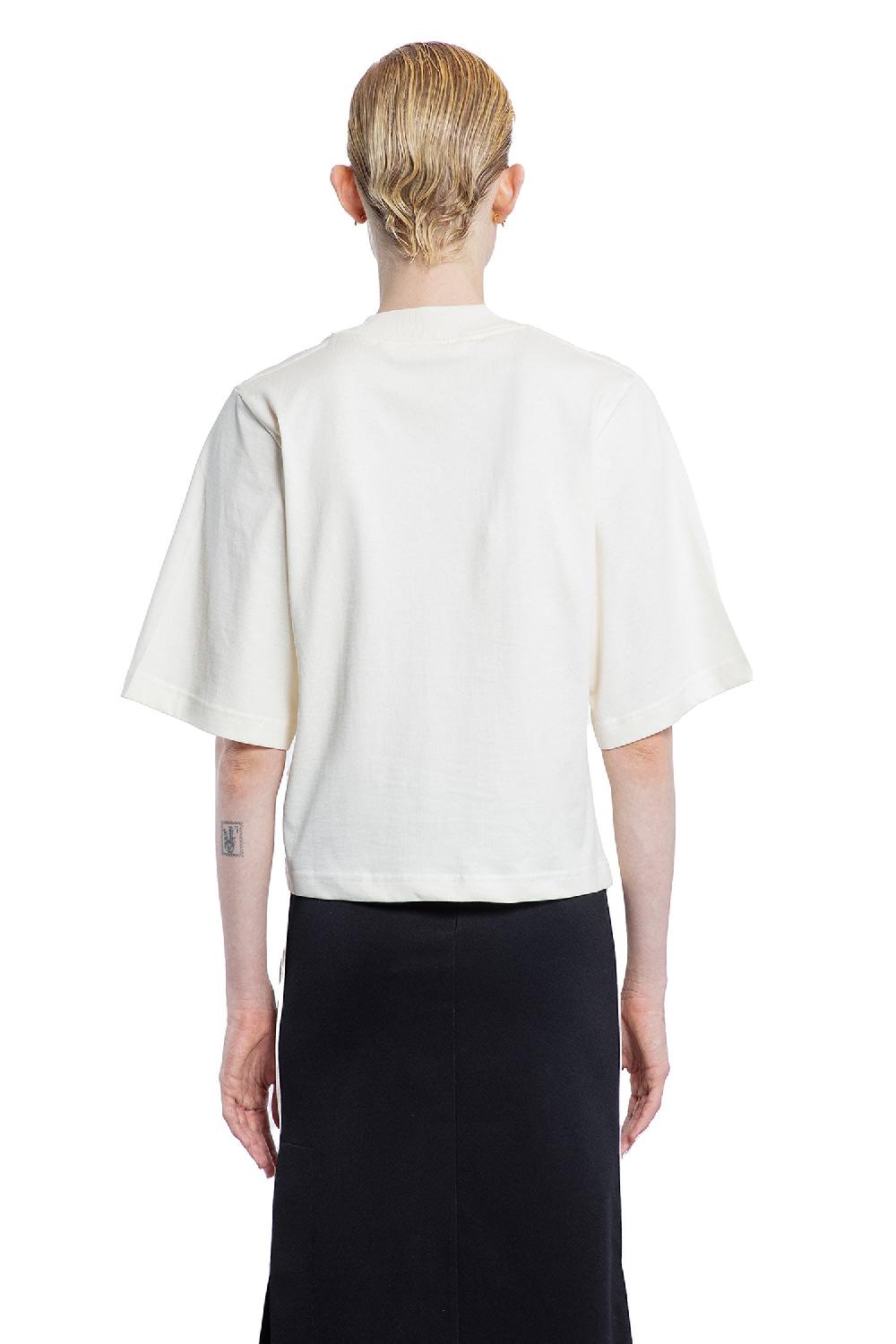 Antonioli PALM ANGELS WOMAN OFF-WHITE T-SHIRTS & TANK TOPS