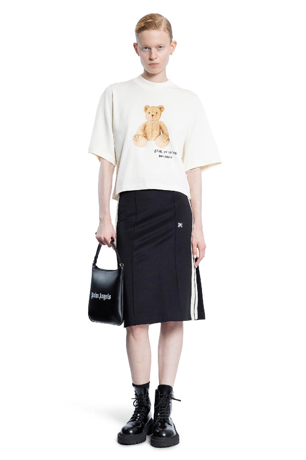 Antonioli PALM ANGELS WOMAN OFF-WHITE T-SHIRTS & TANK TOPS