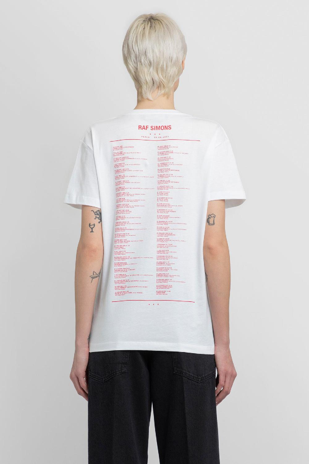Antonioli RAF SIMONS WOMAN WHITE T-SHIRTS & TANK TOPS