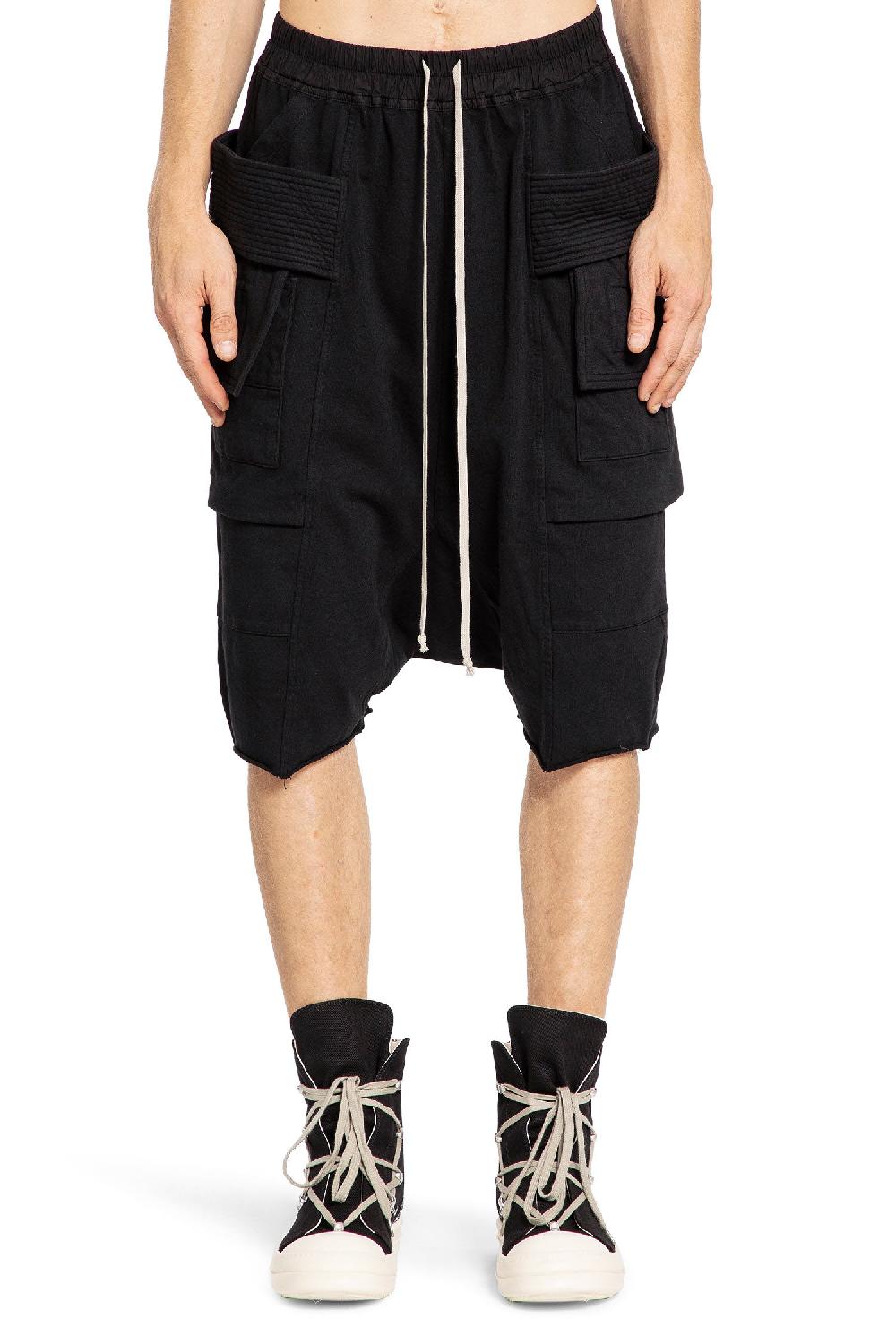 Antonioli RICK OWENS DRKSHDW MAN BLACK SHORTS & SKIRTS
