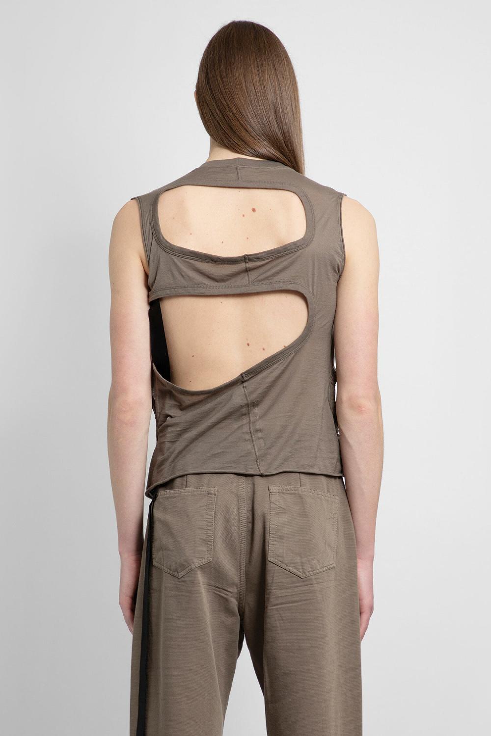 Antonioli RICK OWENS DRKSHDW MAN BROWN T-SHIRTS & TANK TOPS