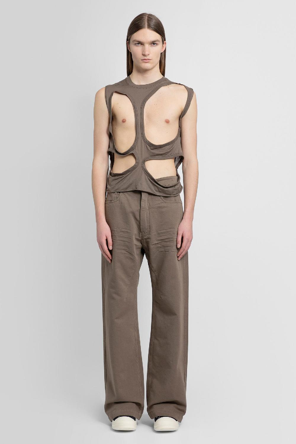 Antonioli RICK OWENS DRKSHDW MAN BROWN T-SHIRTS & TANK TOPS