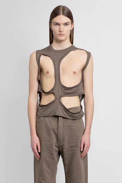 Antonioli RICK OWENS DRKSHDW MAN BROWN T-SHIRTS & TANK TOPS