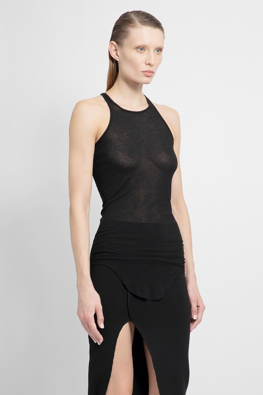 Antonioli RICK OWENS WOMAN BLACK T-SHIRTS & TANK TOPS