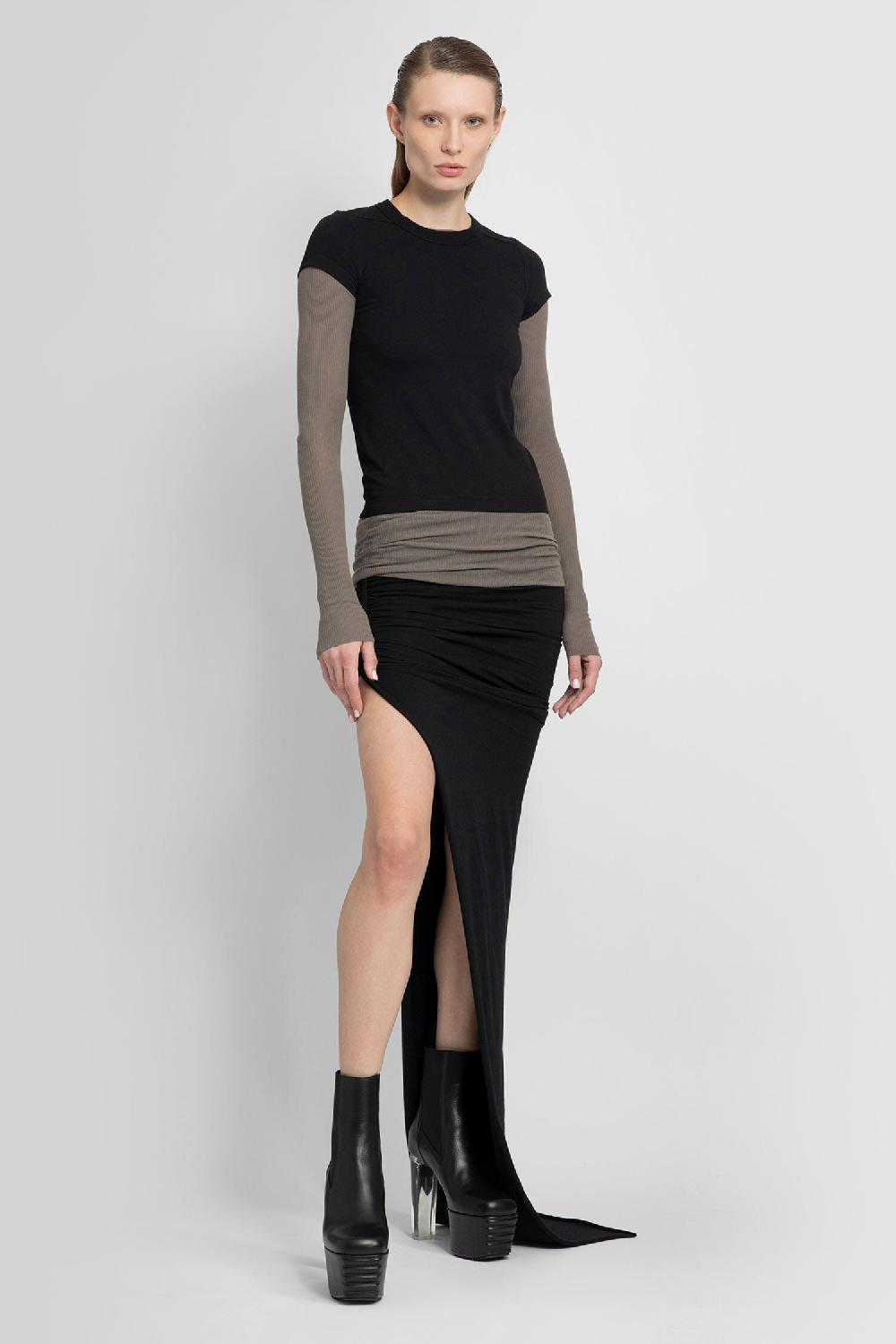 Antonioli RICK OWENS WOMAN BLACK T-SHIRTS & TANK TOPS