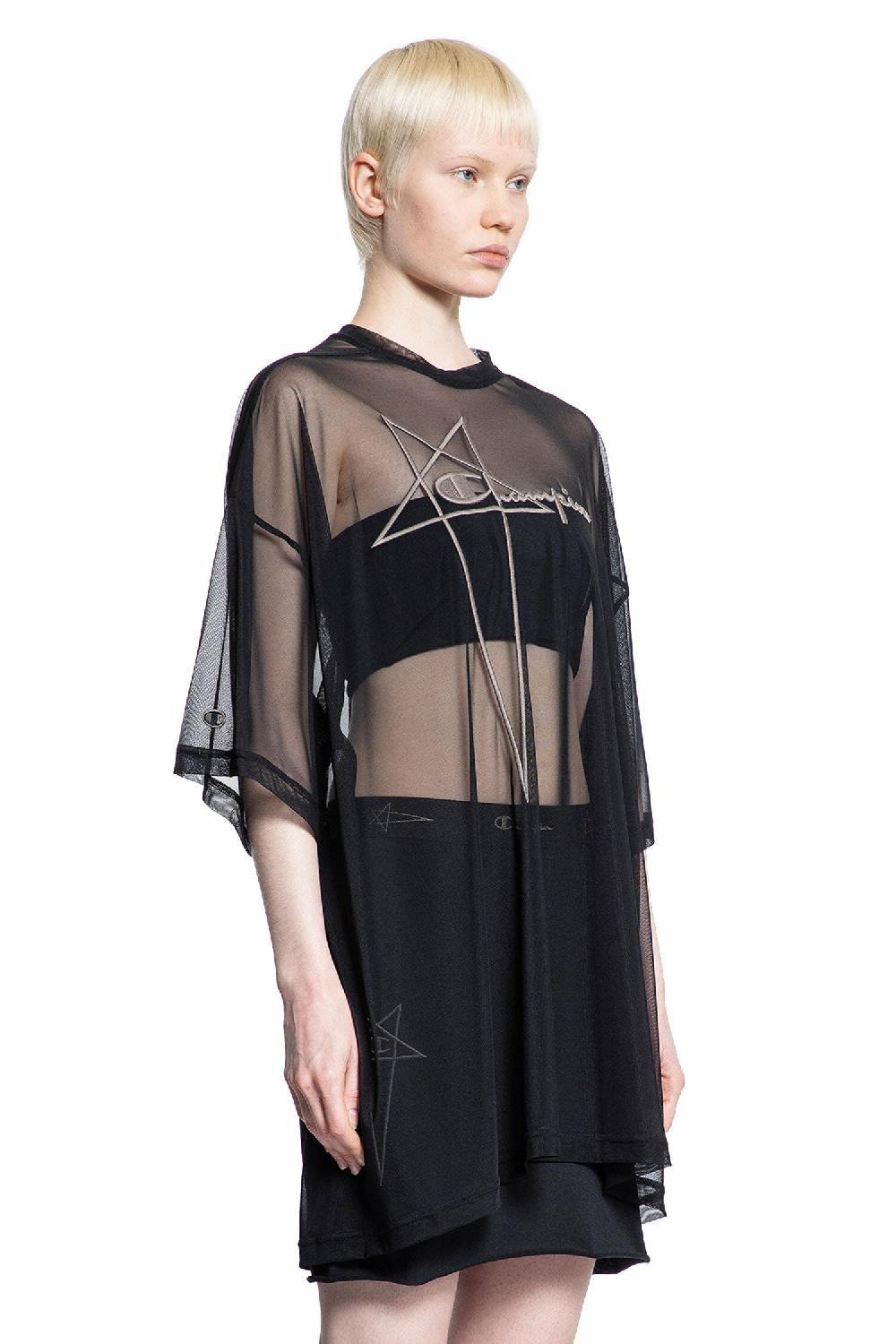 Antonioli RICK OWENS WOMAN BLACK T-SHIRTS & TANK TOPS