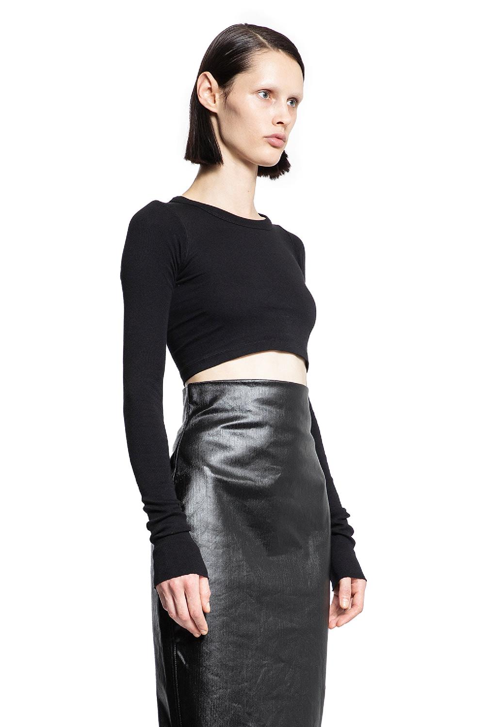 Antonioli RICK OWENS WOMAN BLACK T-SHIRTS & TANK TOPS