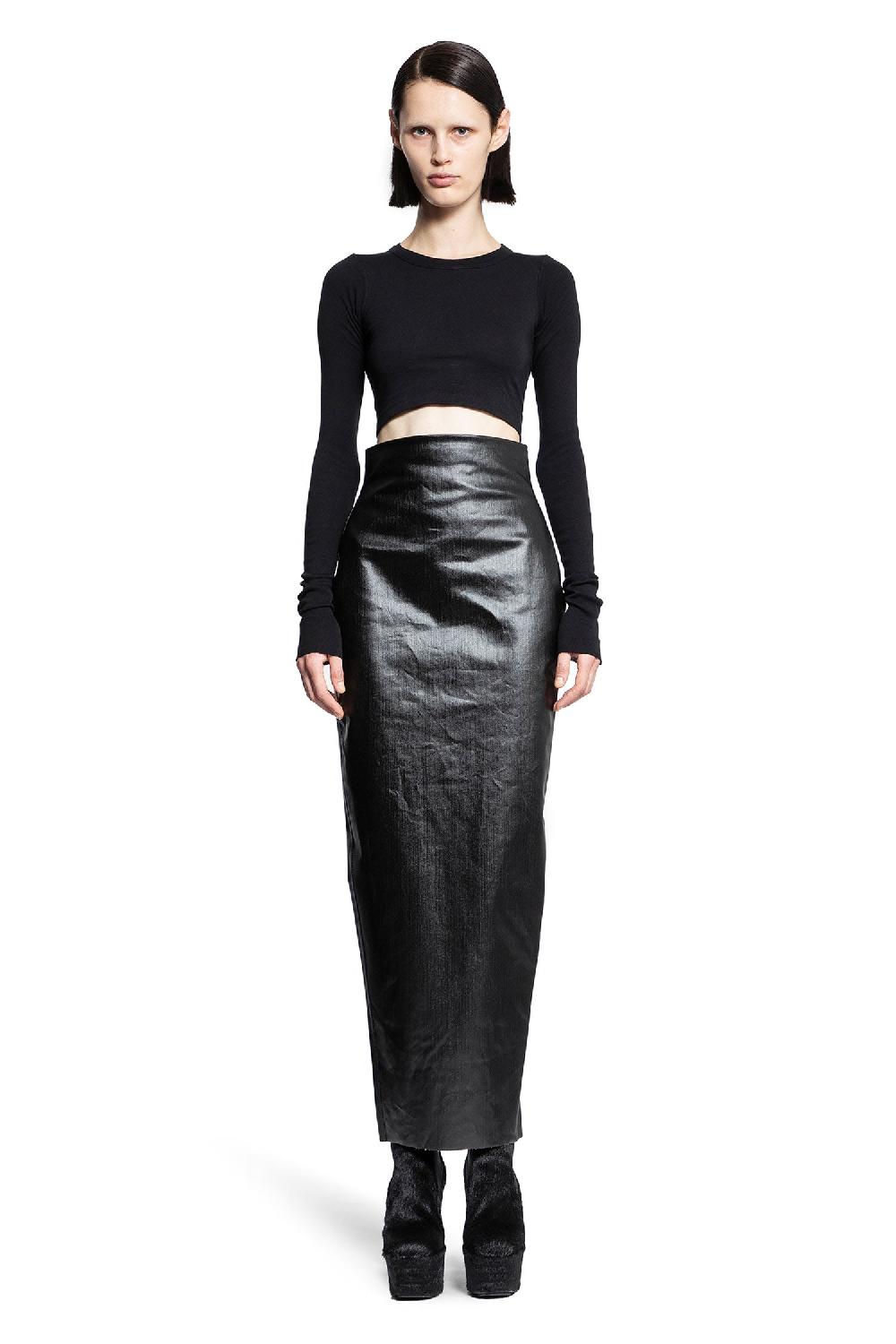 Antonioli RICK OWENS WOMAN BLACK T-SHIRTS & TANK TOPS