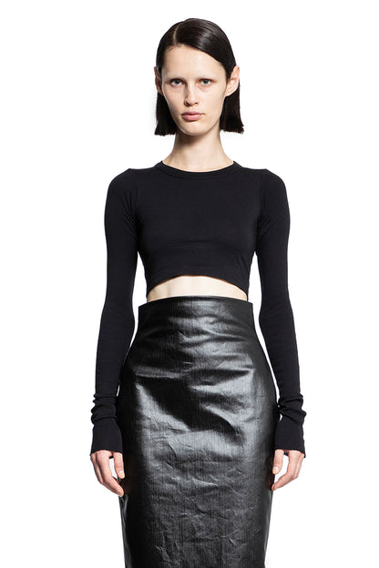 Antonioli RICK OWENS WOMAN BLACK T-SHIRTS & TANK TOPS