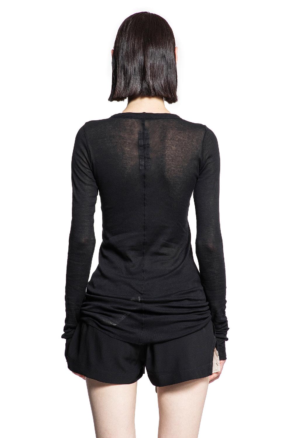 Antonioli RICK OWENS WOMAN BLACK T-SHIRTS & TANK TOPS