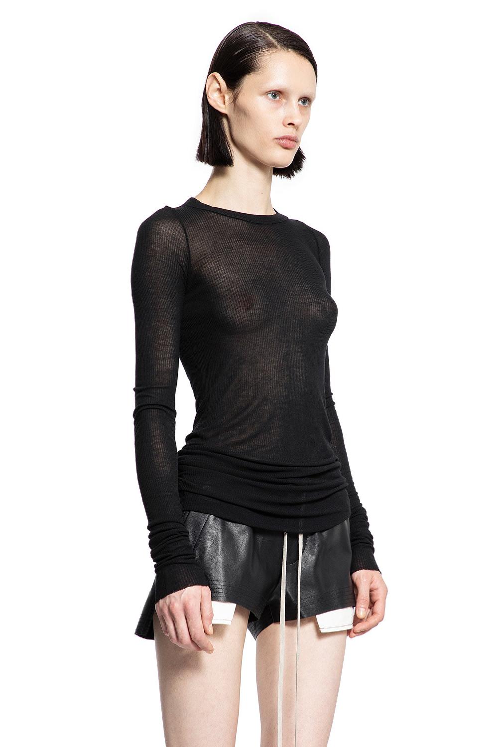 Antonioli RICK OWENS WOMAN BLACK T-SHIRTS & TANK TOPS