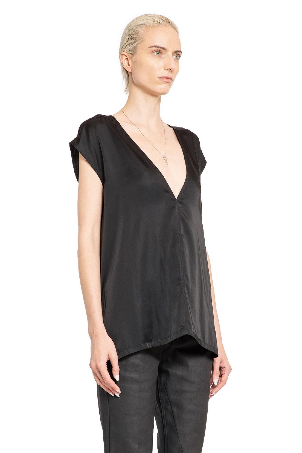 Antonioli RICK OWENS WOMAN BLACK T-SHIRTS & TANK TOPS