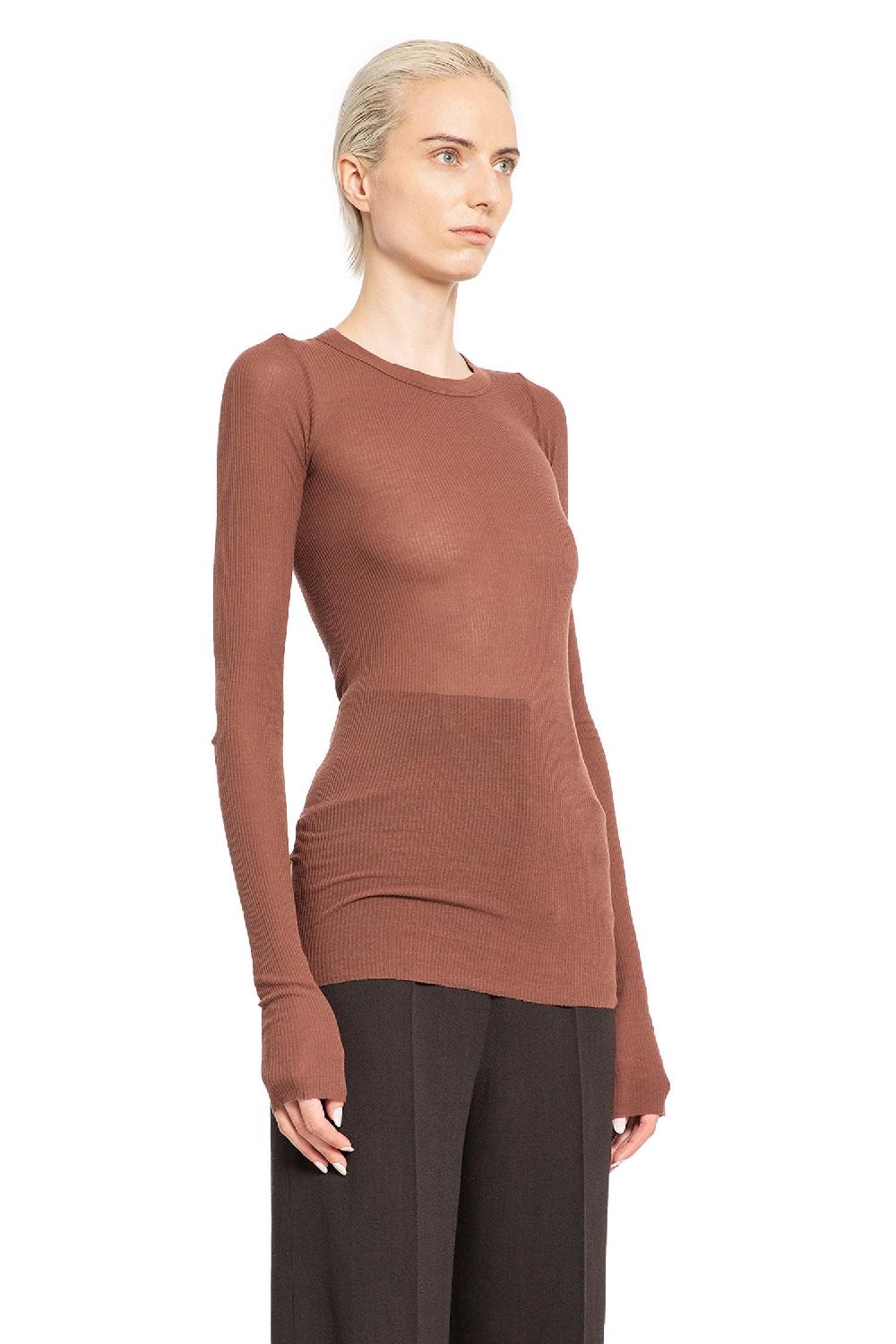 Antonioli RICK OWENS WOMAN BROWN T-SHIRTS & TANK TOPS