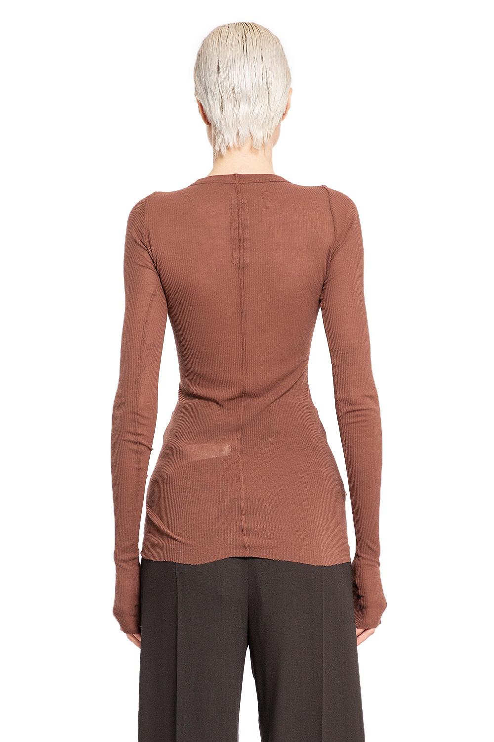 Antonioli RICK OWENS WOMAN BROWN T-SHIRTS & TANK TOPS