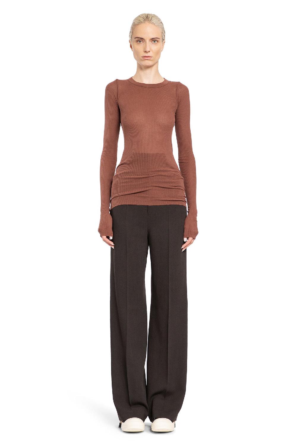 Antonioli RICK OWENS WOMAN BROWN T-SHIRTS & TANK TOPS