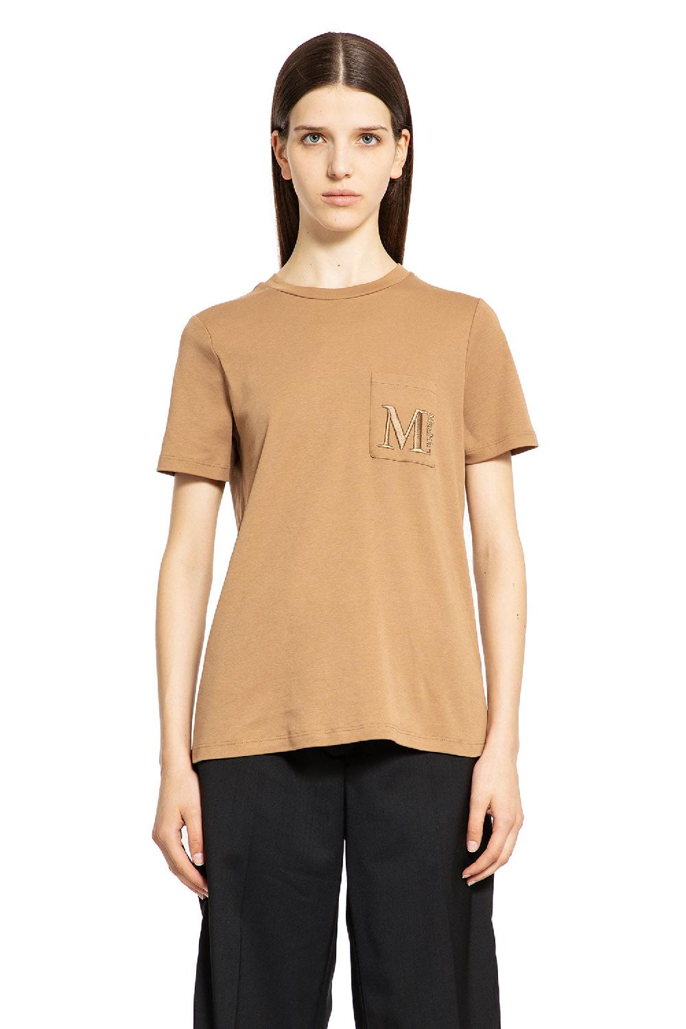 Antonioli S MAX MARA WOMAN BEIGE T-SHIRTS & TANK TOPS