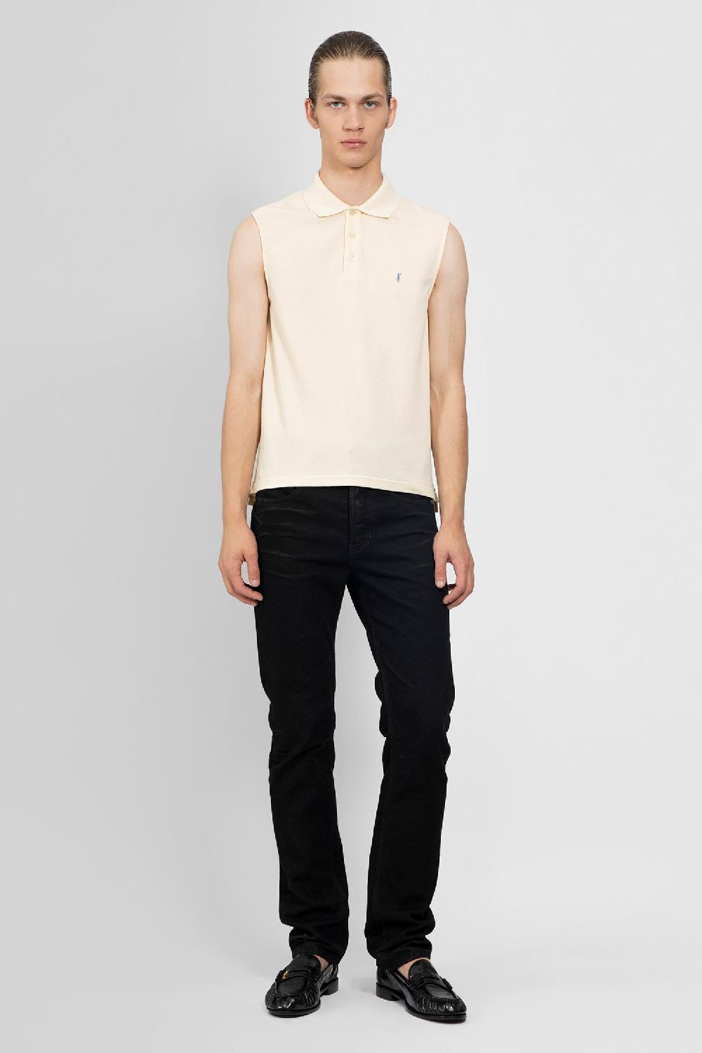 Antonioli SAINT LAURENT MAN BEIGE T-SHIRTS & TANK TOPS