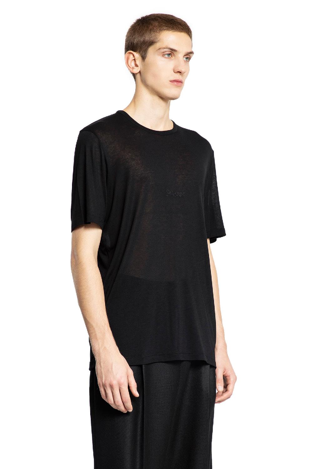 Antonioli SAINT LAURENT MAN BLACK T-SHIRTS & TANK TOPS