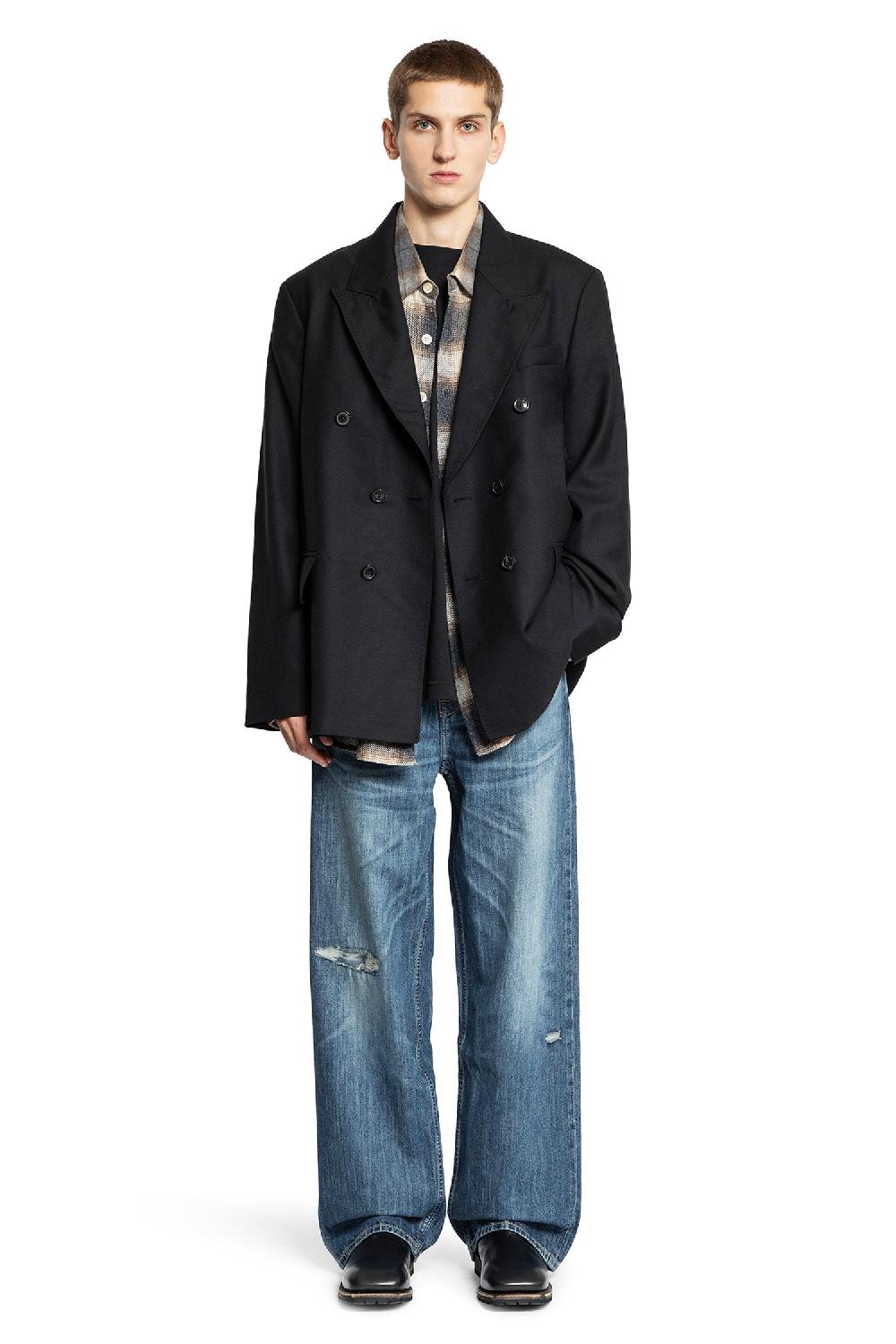 Antonioli SAINT LAURENT MAN BLACK T-SHIRTS & TANK TOPS