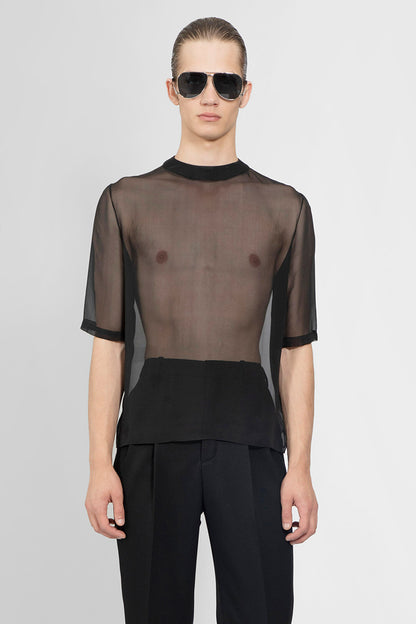 Antonioli SAINT LAURENT MAN BLACK T-SHIRTS & TANK TOPS