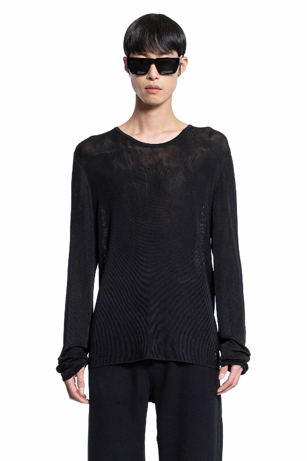 Antonioli SAINT LAURENT MAN BLACK T-SHIRTS & TANK TOPS
