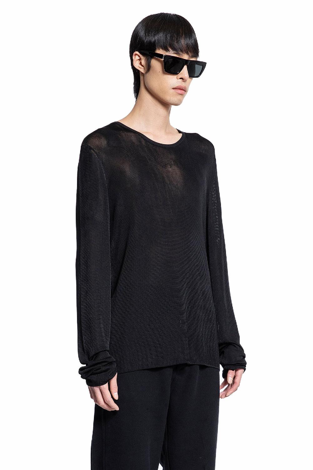 Antonioli SAINT LAURENT MAN BLACK T-SHIRTS & TANK TOPS