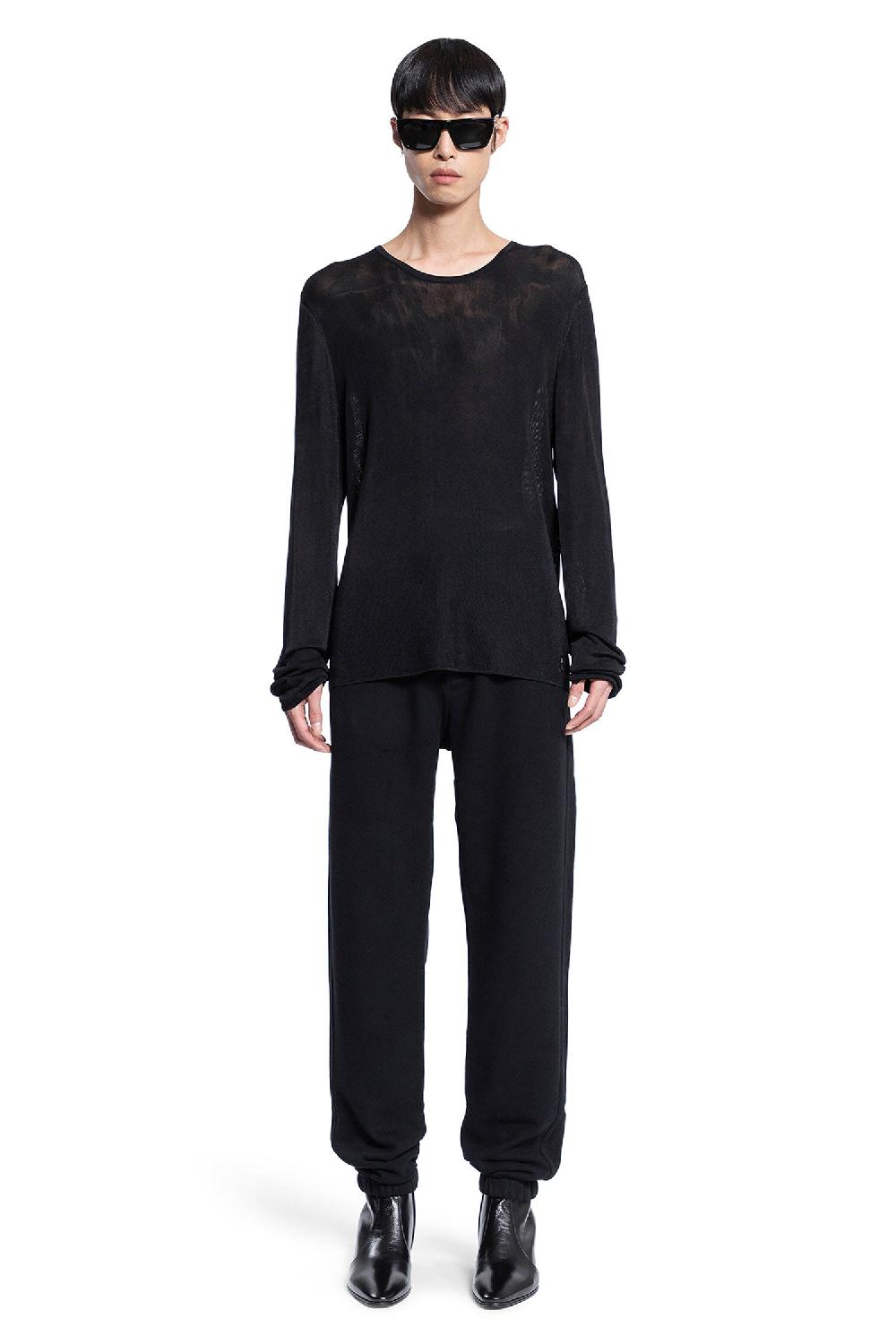 Antonioli SAINT LAURENT MAN BLACK T-SHIRTS & TANK TOPS