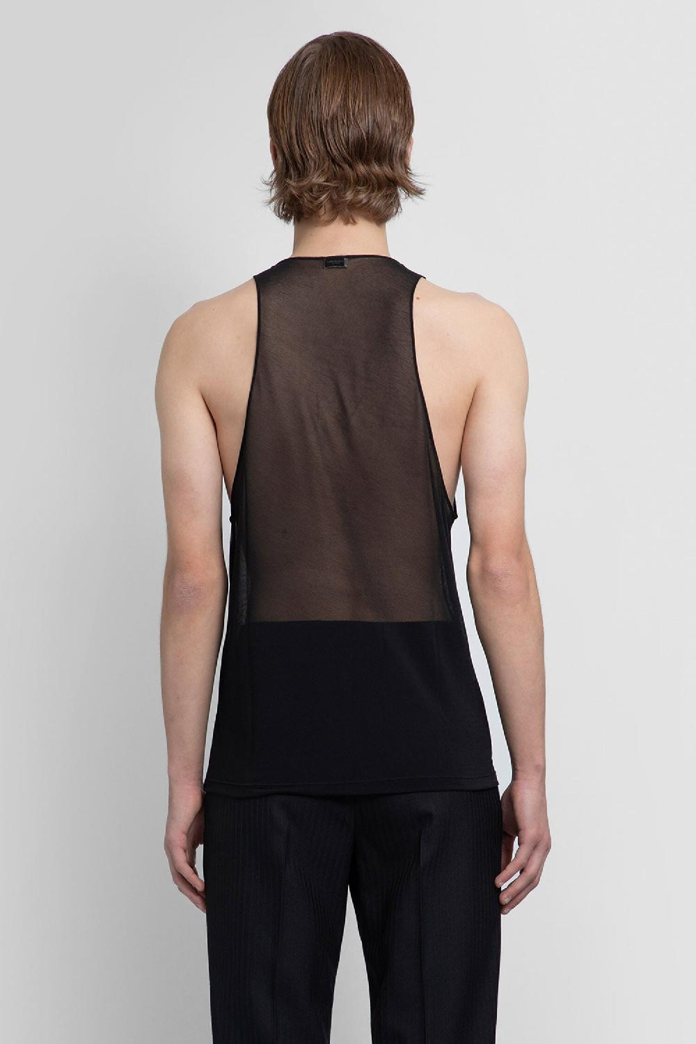 Antonioli SAINT LAURENT MAN BLACK T-SHIRTS & TANK TOPS