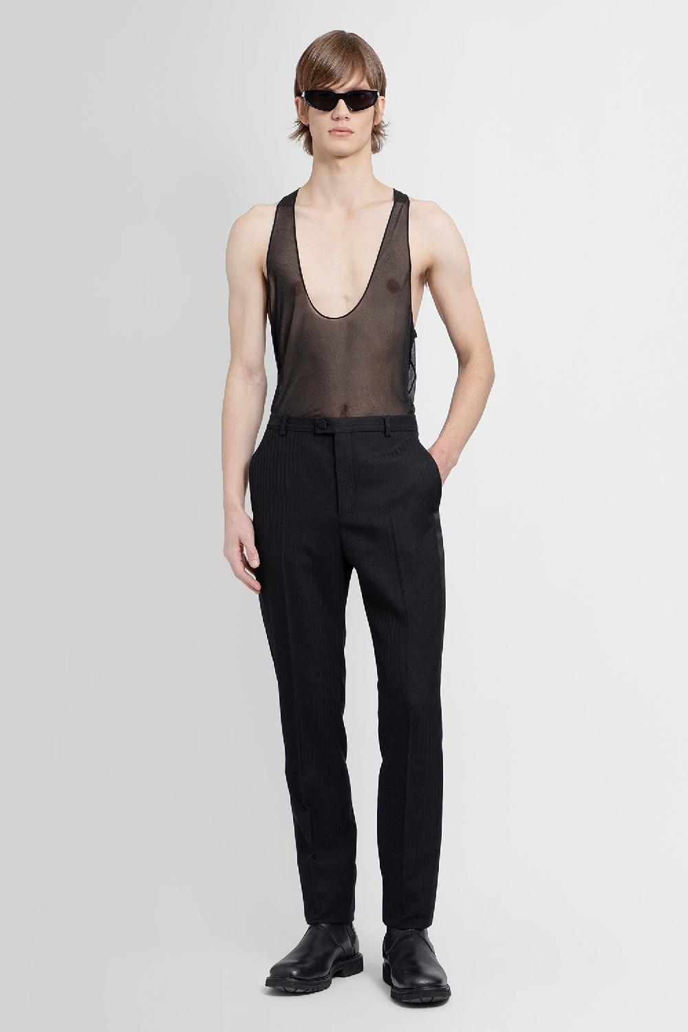 Antonioli SAINT LAURENT MAN BLACK T-SHIRTS & TANK TOPS
