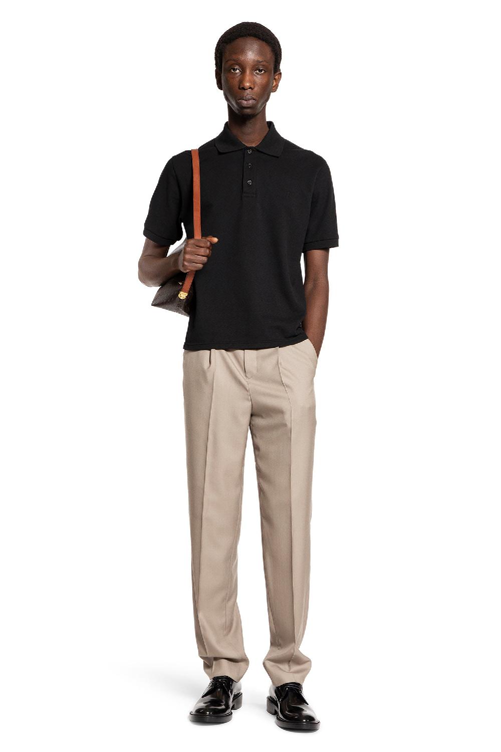 Antonioli SAINT LAURENT MAN BLACK T-SHIRTS & TANK TOPS