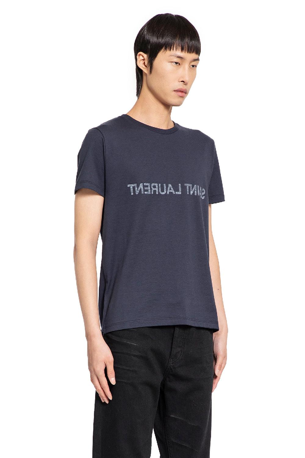 Antonioli SAINT LAURENT MAN BLUE T-SHIRTS & TANK TOPS