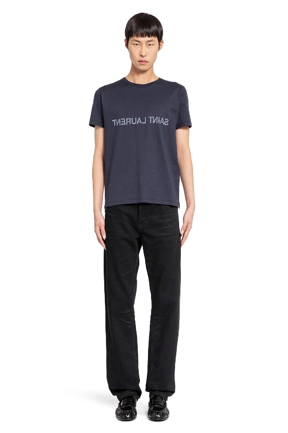 Antonioli SAINT LAURENT MAN BLUE T-SHIRTS & TANK TOPS