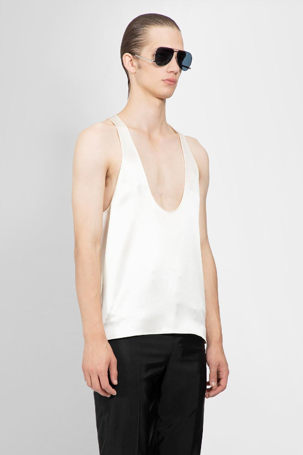 Antonioli SAINT LAURENT MAN WHITE T-SHIRTS & TANK TOPS
