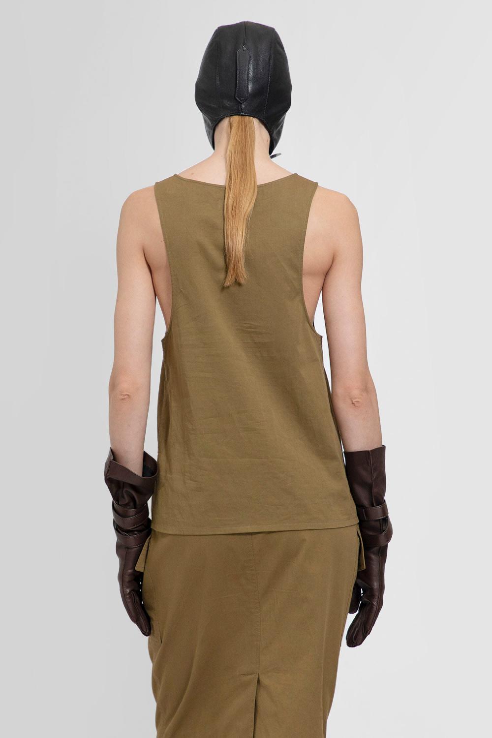 Antonioli SAINT LAURENT WOMAN GREEN T-SHIRTS & TANK TOPS