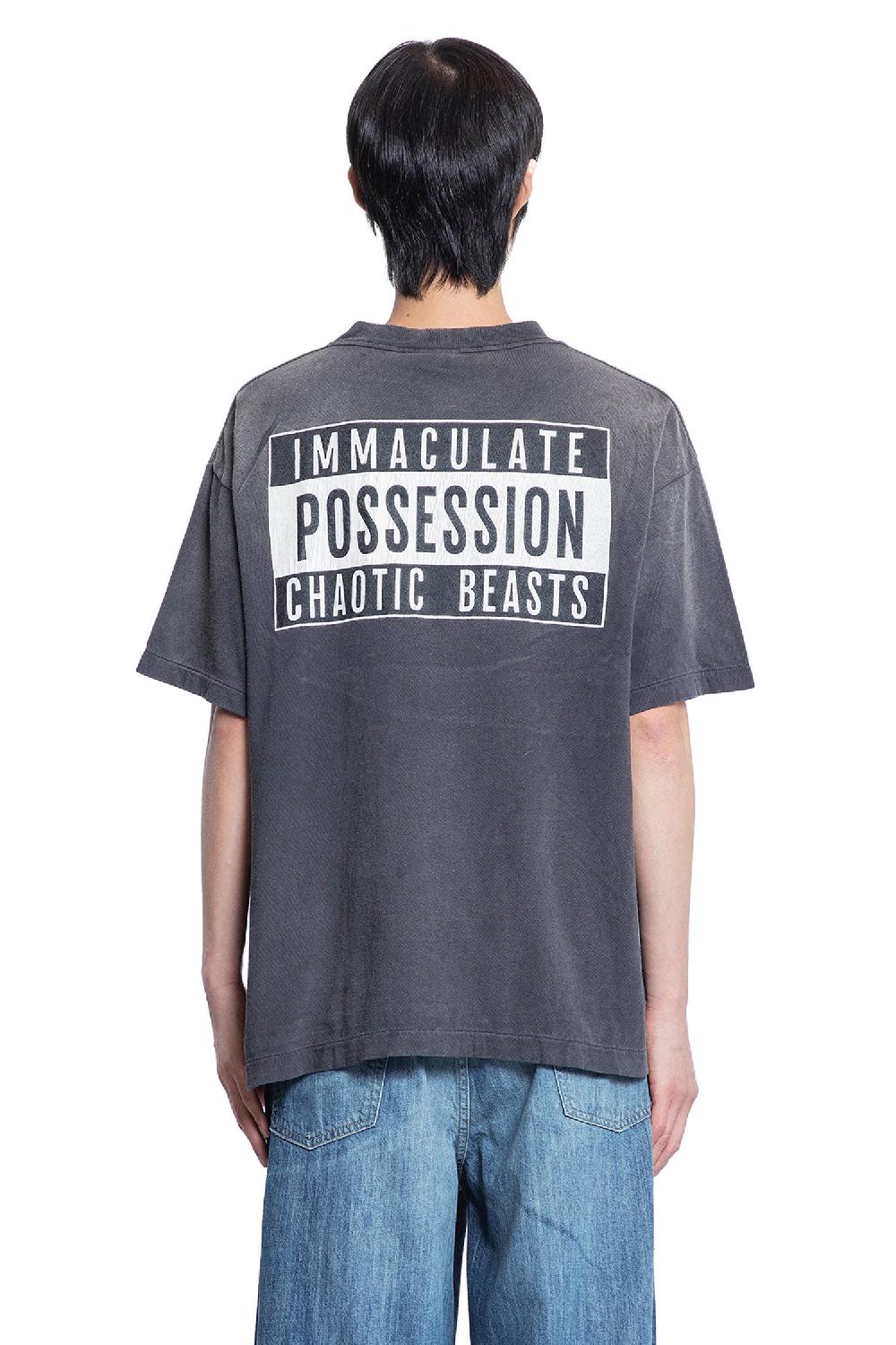 Antonioli SAINT MICHAEL MAN BLACK T-SHIRTS & TANK TOPS