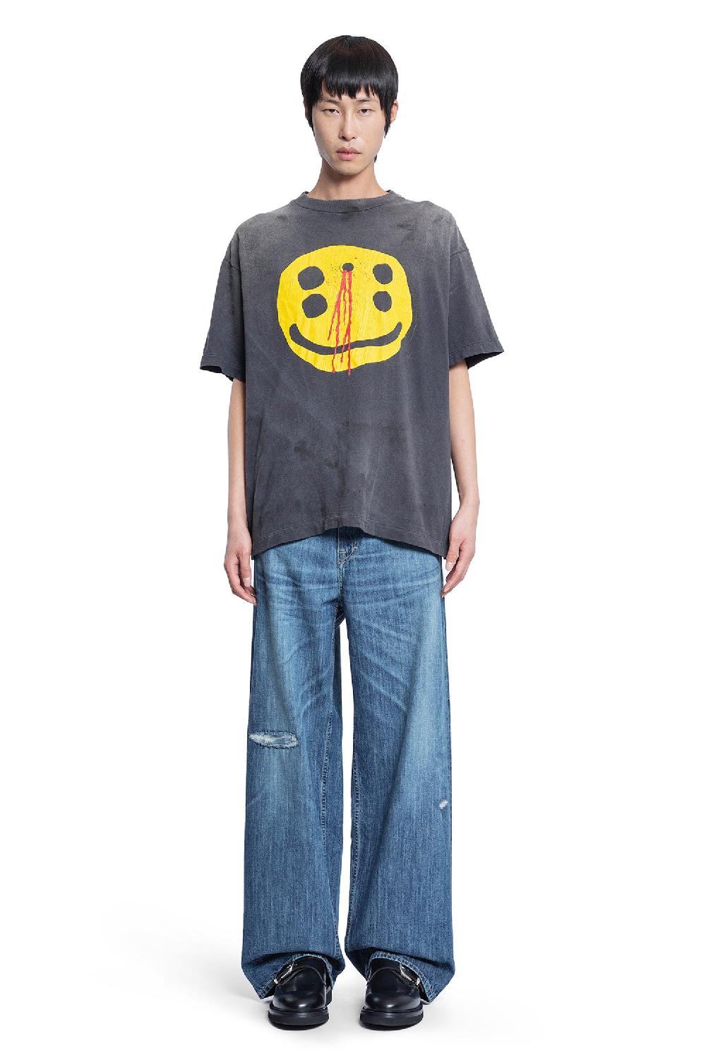 Antonioli SAINT MICHAEL MAN BLACK T-SHIRTS & TANK TOPS