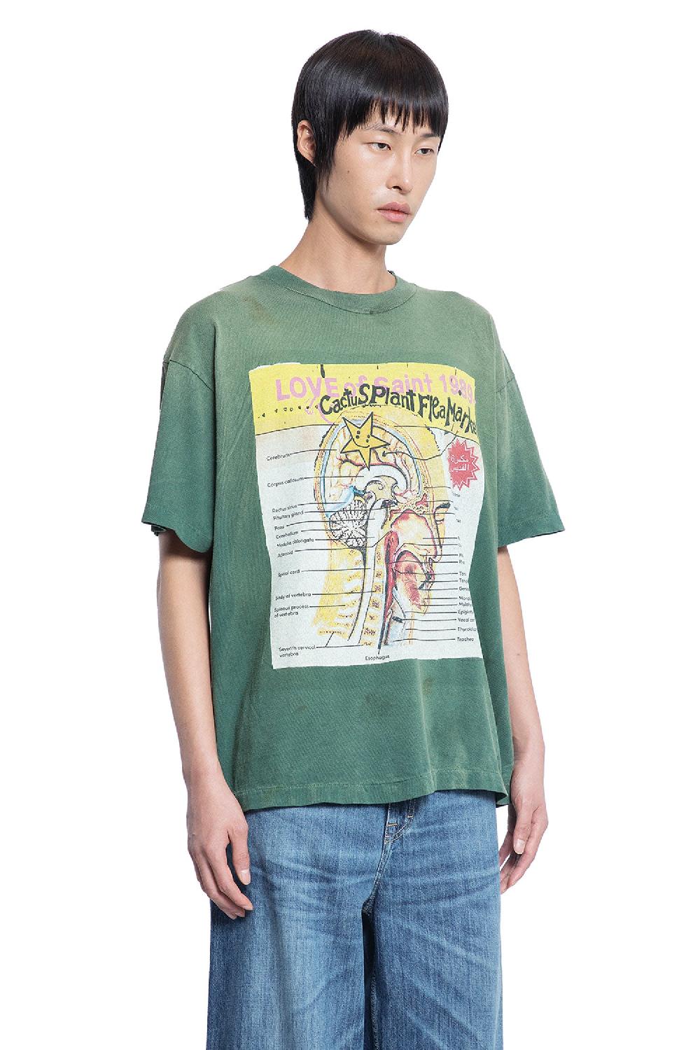 Antonioli SAINT MICHAEL MAN GREEN T-SHIRTS & TANK TOPS
