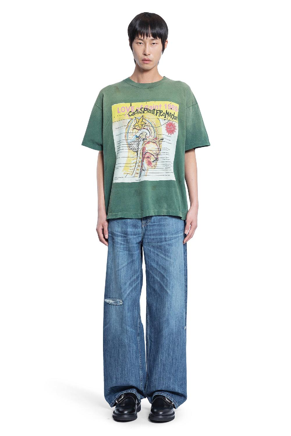Antonioli SAINT MICHAEL MAN GREEN T-SHIRTS & TANK TOPS