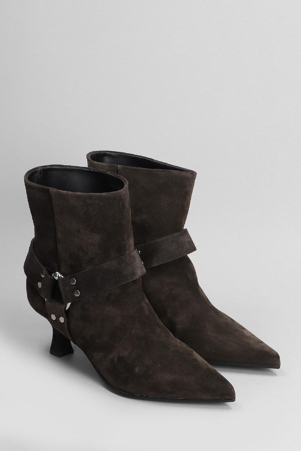 Deliberti 3Juin Tronchetti Tacco Alto Avril 055 In Camoscio Marrone Cod. 404667 - Deliberti The Luxury Shopping